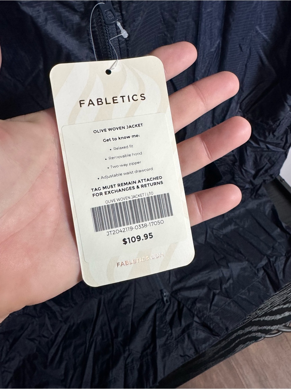 Fabletics Navy Packable Utility Jacket - Picture 3 of 4